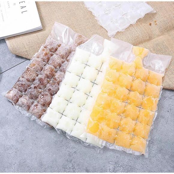 50 Pcs Ice Mold Bags Disposable Ice-Making Bags 1200 Ice Cube Bag Cocktail DIY - Picture 1 of 9